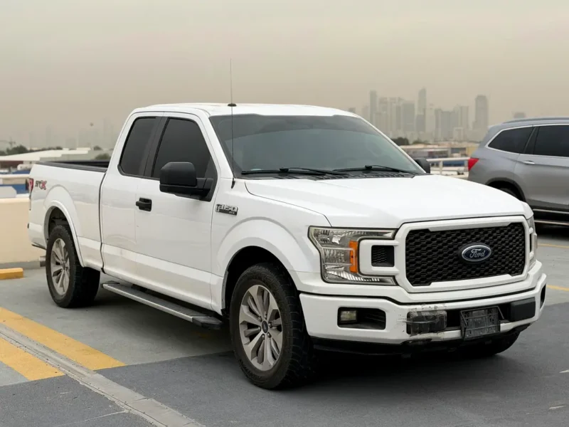2018 Ford F-Series Pickup Base 6 Cylinders Petrol Engine White Black Pickup Truck