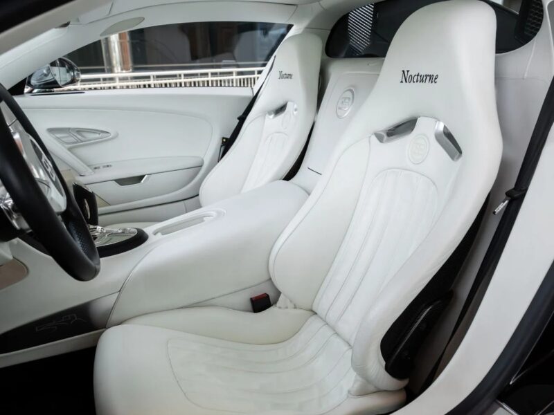 2010 Bugatti Veyron Nocturne 8.0-liter Quad-Turbocharged W16 Black White Coupe GCC
