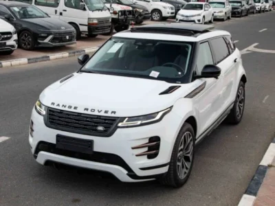 2025 Land Rover Range Rover Evoque Dynamic 2.0L Turbocharged 4 Cylinders White Red SUV