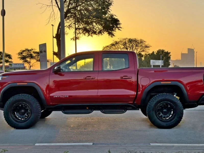 2025 GMC Canyon AT4X 2.7L TurboMax Inline 4-cylinder Engine Red Black Pickup Truck