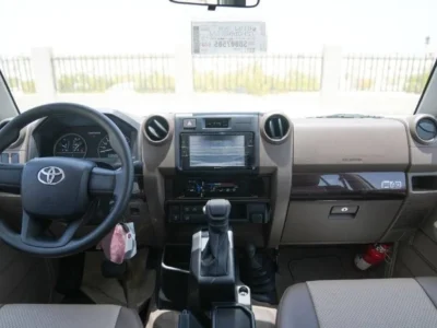 2025 Toyota Land Cruiser LC 79 DC 2.8 L turbocharged inline‑4 Diesel White Brown Pickup Truck