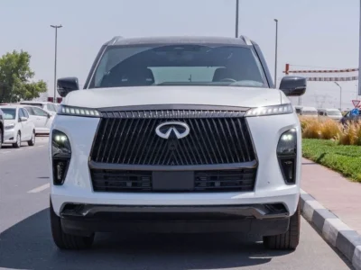 2026 Infiniti QX80 Autograph 3.5 Litres V6 Twin-Turbo Petrol Engine White Red SUV GCC Specs