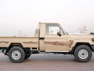 2025 Toyota Land Cruiser LC 79 SC 2.8 L inline-4 turbo Diesel Beige Brown Pickup Truck MT