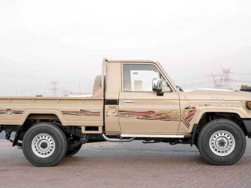 2025 Toyota Land Cruiser LC 79 SC 2.8 L inline-4 turbo Diesel Beige Brown Pickup Truck MT