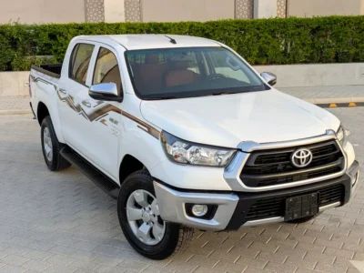 2024 Toyota Hilux Double Cab GLX 4 Cylinders Diesel Engine White Red Pickup Truck GCC Specs