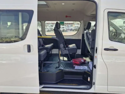 2026 TOYOTA HIACE 2.8L 4 Cylinder DSL 13 SEATS HIGHROOF MT White Grey Van GCC Specs