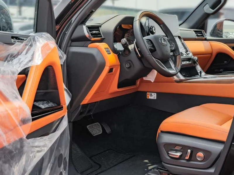 2026 Lexus LX700h VIP 3.5L V6 Twin-Turbo Hybrid Engine Black Orange SUV GCC Specs