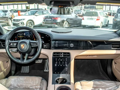 2022 Porsche Taycan Standard Electric Vehicle Blue Beige Sedan American Specs