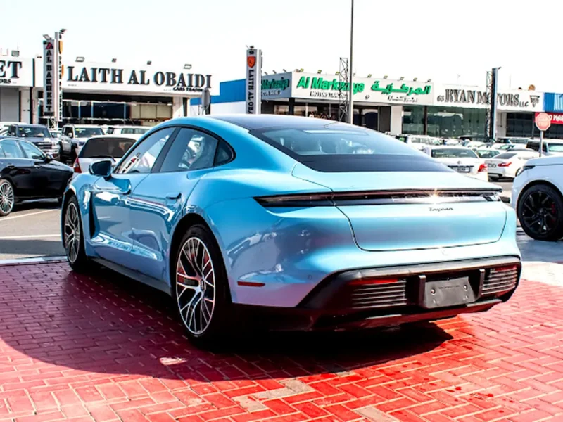 2022 Porsche Taycan Standard Electric Vehicle Blue Beige Sedan American Specs