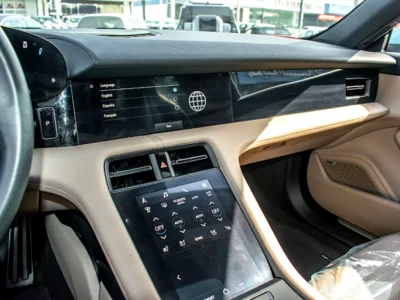 2022 Porsche Taycan Standard Electric Vehicle Blue Beige Sedan American Specs