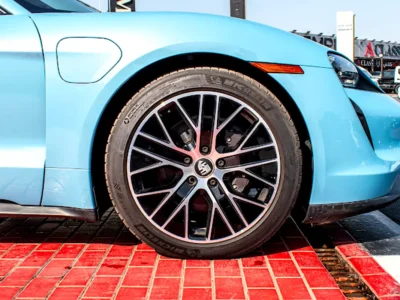 2022 Porsche Taycan Standard Electric Vehicle Blue Beige Sedan American Specs