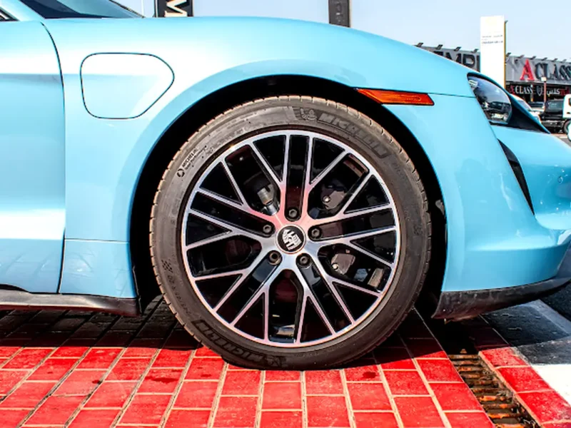 2022 Porsche Taycan Standard Electric Vehicle Blue Beige Sedan American Specs
