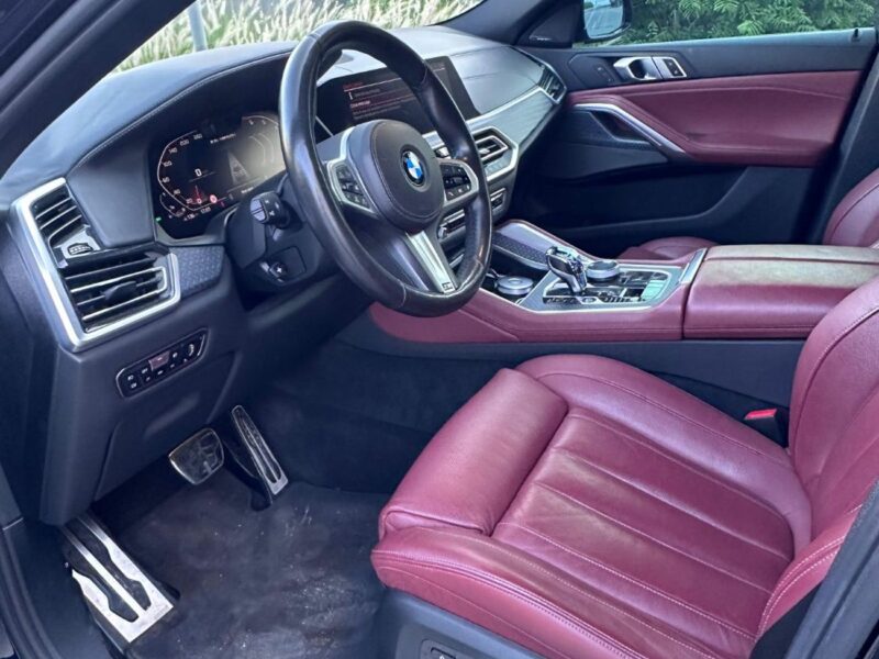 2020 BMW X6 M50i 4.4 Litres TWIN TURBO V8 Petrol Engine Black Maroon SUV GCC Specs