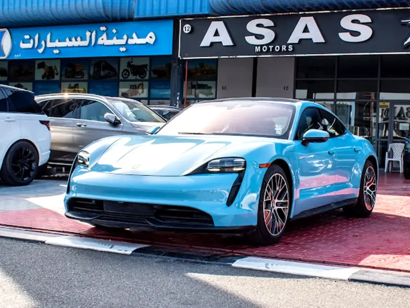 2022 Porsche Taycan Standard Electric Vehicle Blue Beige Sedan American Specs