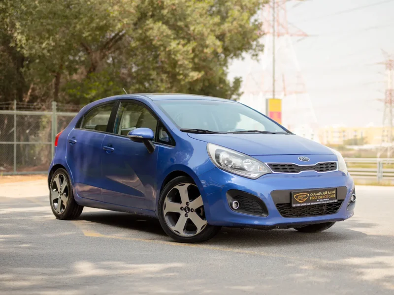 2015 Kia Rio EX 1.4 Litres 4 Cylinders Petrol Engine Blue Beige Hatchback GCC Specs