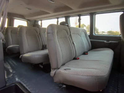 2019 GMC Savana Passanger Van 6.1L 8 Cylinders Diesel Engine Blue Grey Van GCC Specs
