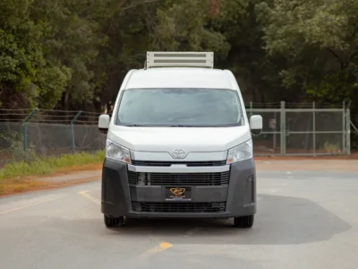 2020 Toyota Hiace GLX High Roof 3.5 Litres V6 Petrol Engine White Grey Freezer Van GCC Specs