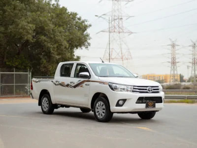 2024 Toyota Hilux GL Double Cabin 2.7L 4 Cylinders Petrol Engine White Grey Pickup Truck GCC