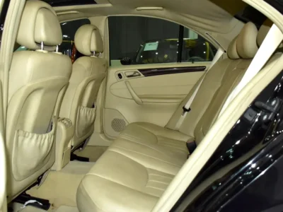 2007 Mercedes-Benz C-Class C180 Kompressor 1.8L Supercharged 4-Cylinder Petrol Black Beige Sedan