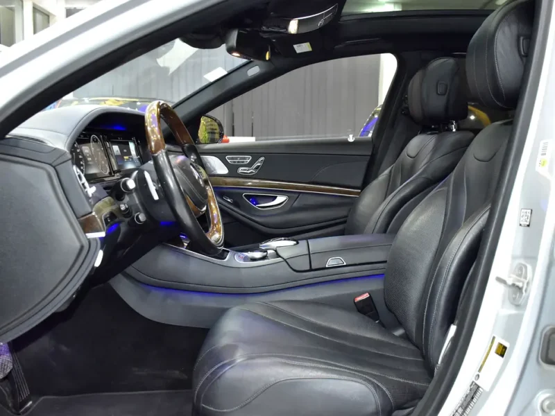 2016 Mercedes-Benz S 550 4.7 Litres Twin-Turbo V8 Petrol Engine Silver Black Sedan American Specs