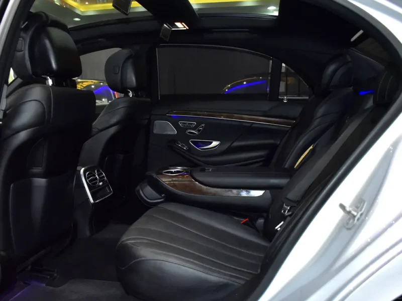 2016 Mercedes-Benz S 550 4.7 Litres Twin-Turbo V8 Petrol Engine Silver Black Sedan American Specs