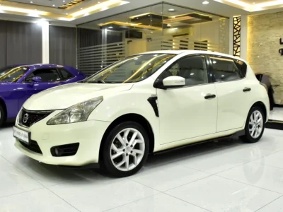 2016 Nissan Tiida SL Plus 1.8-liter 4-cylinder Petrol Engine White Beige Hatchback GCC Specs