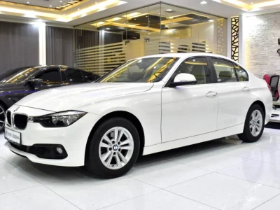 2016 BMW 3-Series 318i 1.5-liter Turbocharged 3-cylinder Engine White Beige Sedan GCC