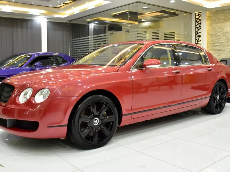 2007 Bentley Flying Spur 6.0-liter Twin-turbocharged W12 Engine Orange Beige Sedan