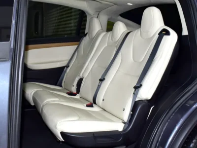 2019 Tesla Model X 100D Electric Vehicle Grey Beige SUV GCC Specs Automatic