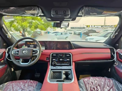 2026 Nissan Patrol SE PLATINUM 3.8-liter V6 Petrol Engine White Red SUV GCC Specs