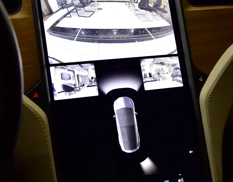 2019 Tesla Model X 100D Electric Vehicle Grey Beige SUV GCC Specs Automatic