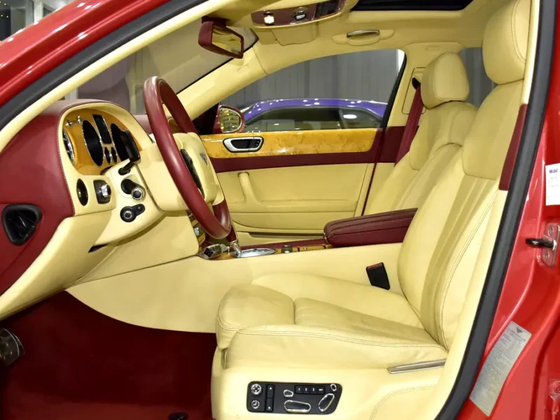 2007 Bentley Flying Spur 6.0-liter Twin-turbocharged W12 Engine Orange Beige Sedan