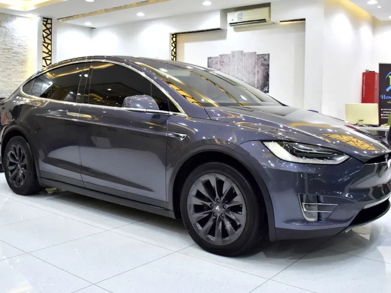 2019 Tesla Model X 100D Electric Vehicle Grey Beige SUV GCC Specs Automatic