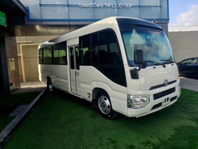 2020 Toyota Coaster V4 Petrol Engine 2.7 Litres White Beige Bus GCC Specs