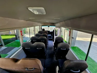 2020 Toyota Coaster V4 Petrol Engine 2.7 Litres White Beige Bus GCC Specs
