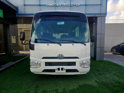 2020 Toyota Coaster V4 Petrol Engine 2.7 Litres White Beige Bus GCC Specs