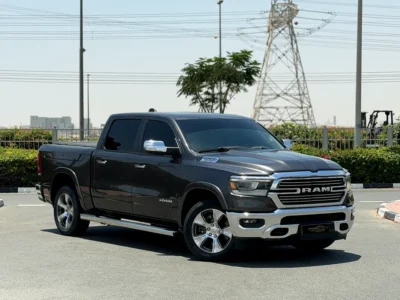 2020 RAM 1500 Laramie Double Cab 8 Cylinders Petrol Engine Grey Brown Pickup Truck GCC Specs