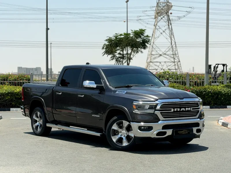 2020 RAM 1500 Laramie Double Cab 8 Cylinders Petrol Engine Grey Brown Pickup Truck GCC Specs