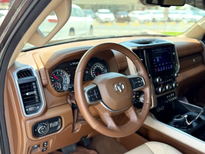2020 RAM 1500 Laramie Double Cab 8 Cylinders Petrol Engine Grey Brown Pickup Truck GCC Specs