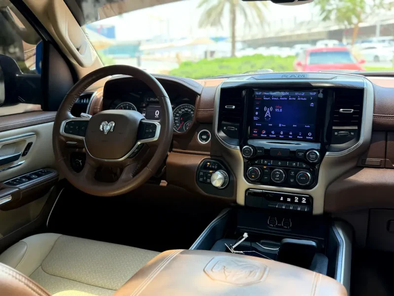 2020 RAM 1500 Laramie Double Cab 8 Cylinders Petrol Engine Grey Brown Pickup Truck GCC Specs
