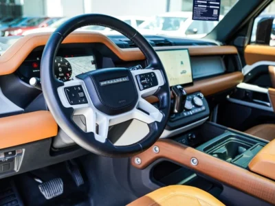 2023 Land Rover Defender 3.0L Turbocharged Inline-6 Petrol Engine White Tan SUV GCC