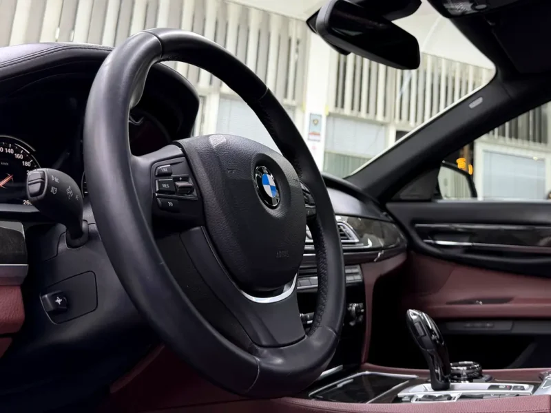 2015 BMW 7-Series 750li Exclusive 8 Cylinders Petrol Engine White Red Sedan GCC Specs