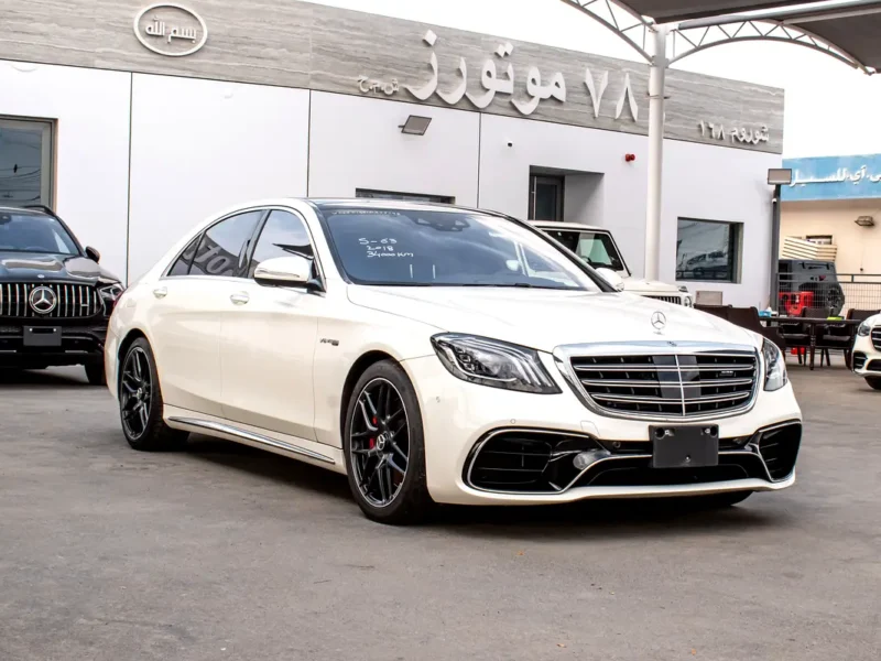 2018 Mercedes-Benz S-Class S 63 AMG 8 Cylinders Petrol Engine White Black Sedan