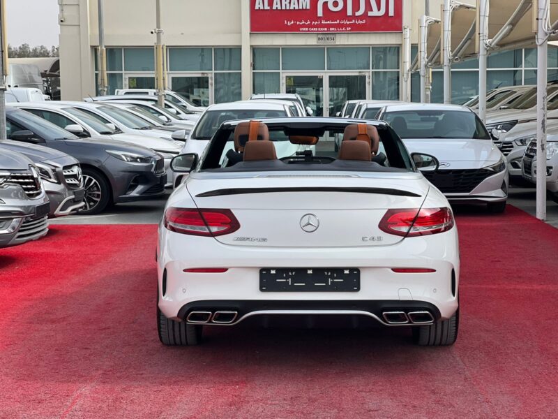 2017 Mercedes-Benz C200 2.0-liter turbocharged 4-cylinder Engine White Tan Convertible