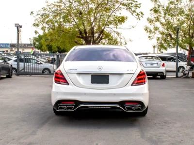 2018 Mercedes-Benz S-Class S 63 AMG 8 Cylinders Petrol Engine White Black Sedan