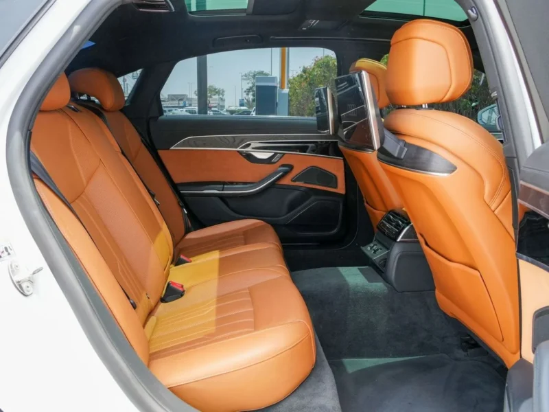 2024 AUDI A8 L 55-TFSI 3.0 Litres Quattro V6 Petrol Engine White Tan Sedan GCC Specs