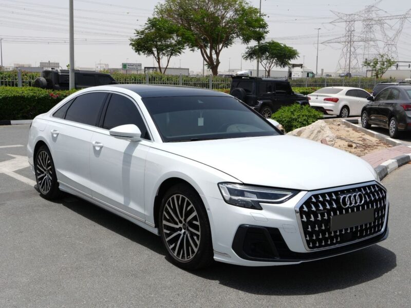 2024 AUDI A8 L 55-TFSI 3.0 Litres Quattro V6 Petrol Engine White Tan Sedan GCC Specs