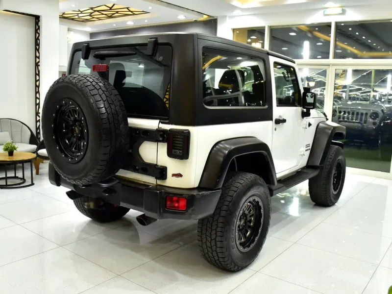 2012 Jeep Wrangler Sport 3.6 Litres 6 Cylinders Petrol Engine White Black Crossover GCC Specs