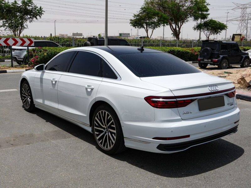2024 AUDI A8 L 55-TFSI 3.0 Litres Quattro V6 Petrol Engine White Tan Sedan GCC Specs