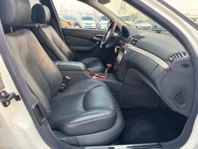 2003 Mercedes-Benz S-Class S 600L 5.5-liter twin-turbocharged V12 Engine White Black Sedan